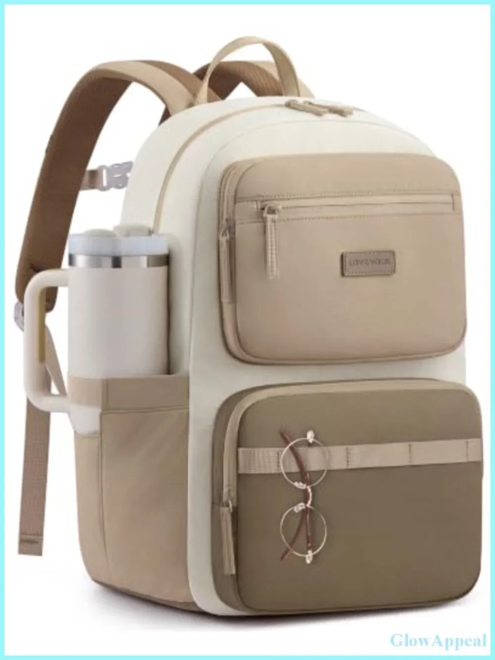Laptop Backpack with Reflective Strips, 14 Pockets, 15.6